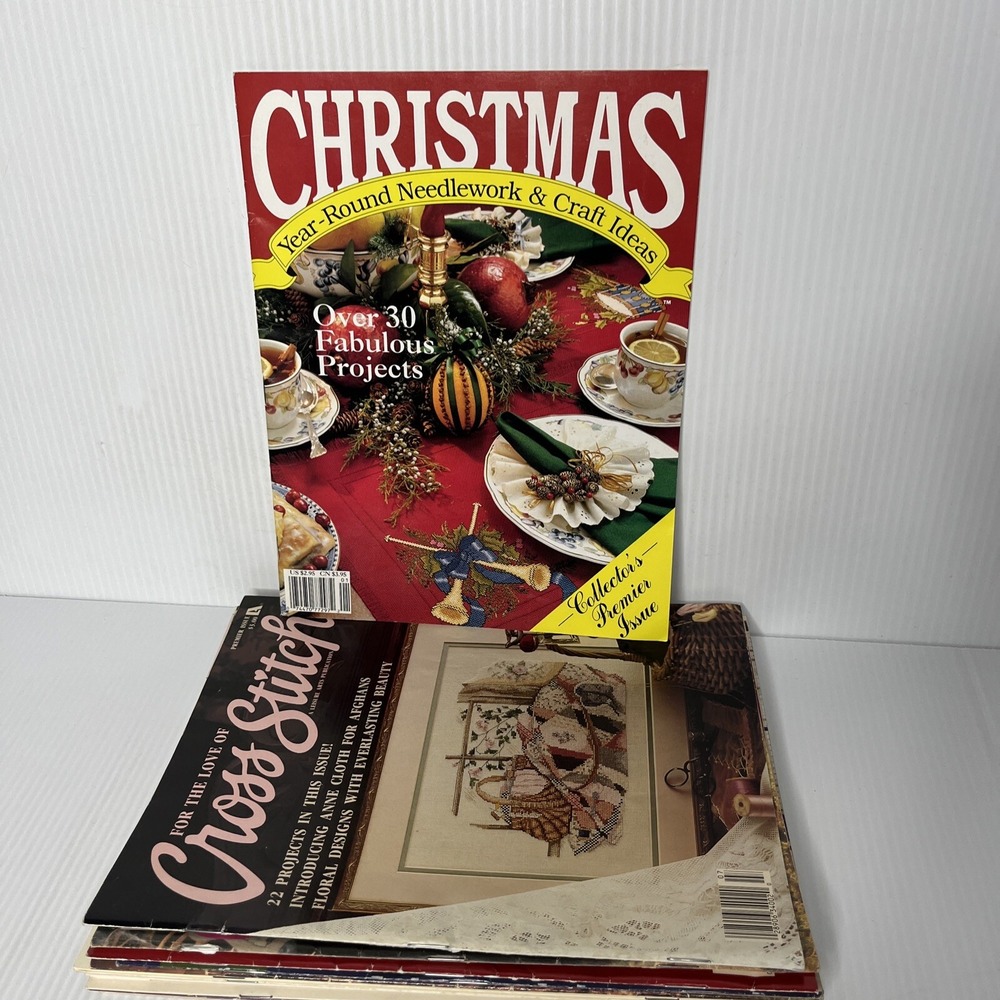 Cross Stitch Patterns Lot 21 Crafts Needlework 1990s Leaflets Magazine Designs
